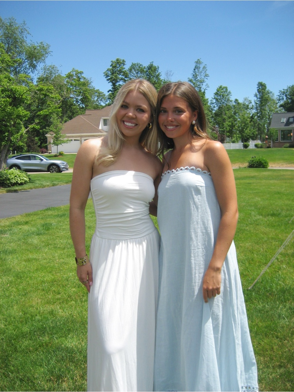Strapless White Maxi Dress